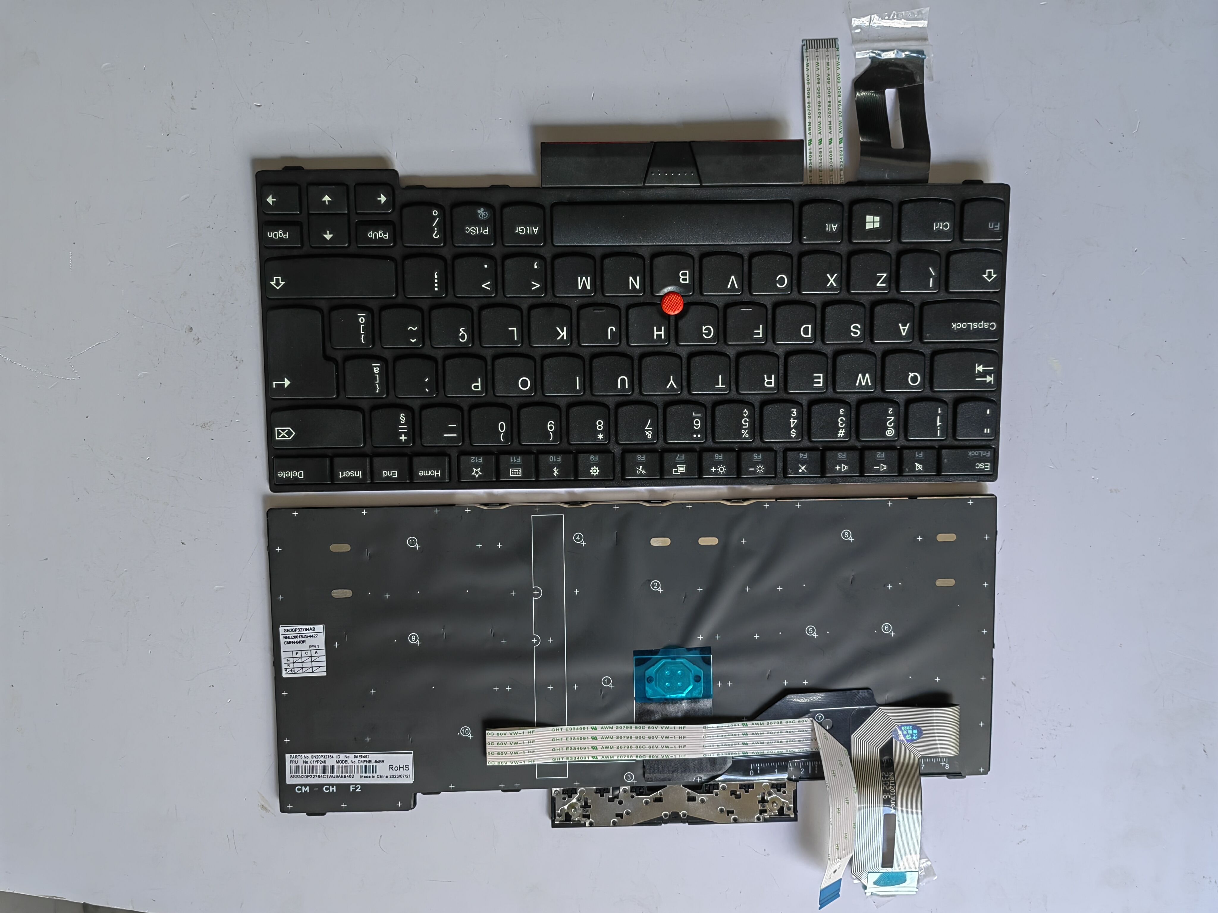 Picture of New Replacement Laptop Keyboard For IBM E480/T490/E490/T480S/L480/L380/R480/L390/E495 BLACK FRAME BLACK (OEM) BR Layout